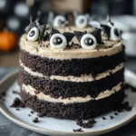 Black Velvet Halloween Cake
