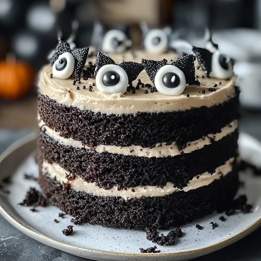 Black Velvet Halloween Cake