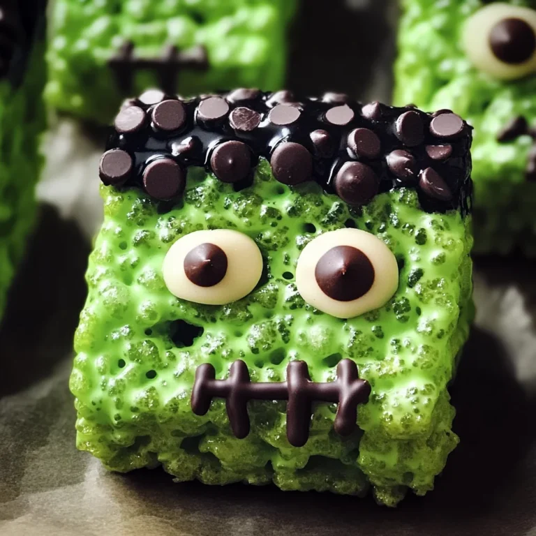 Frankenstein Rice Krispie Treats