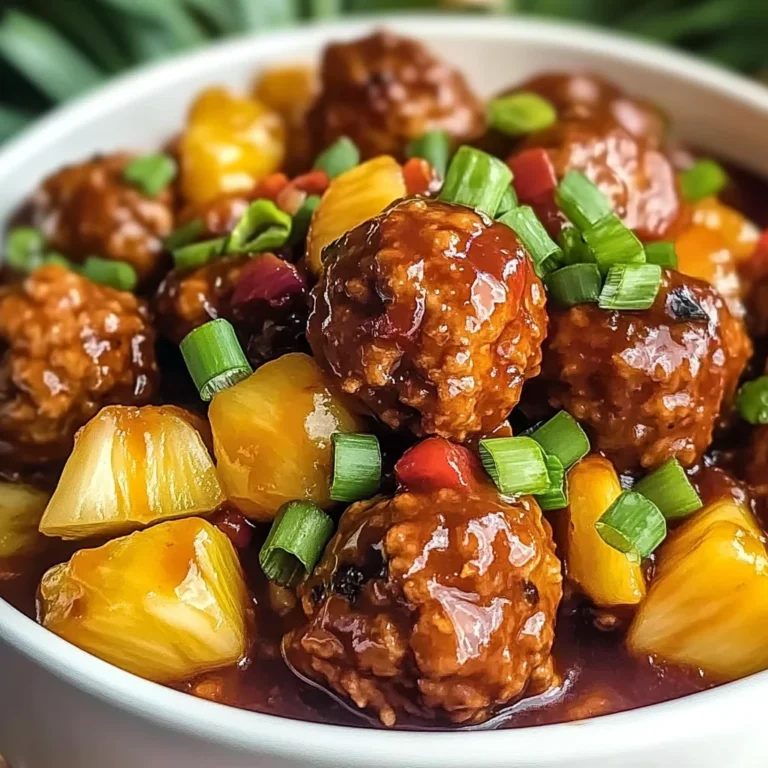 Slow Cooker Hawaiian Meatballs