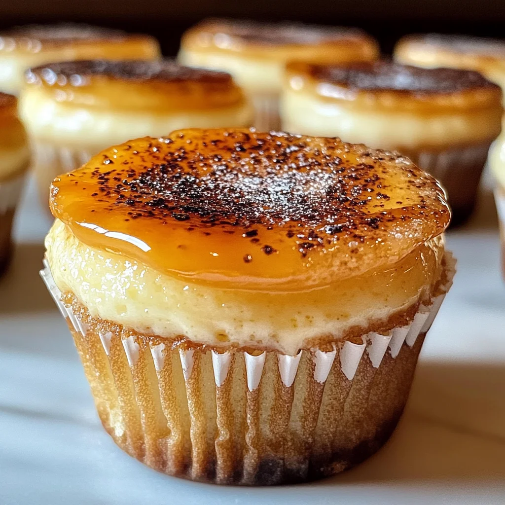 Vanilla Bean Crème Brûlée Cheesecake Cupcakes