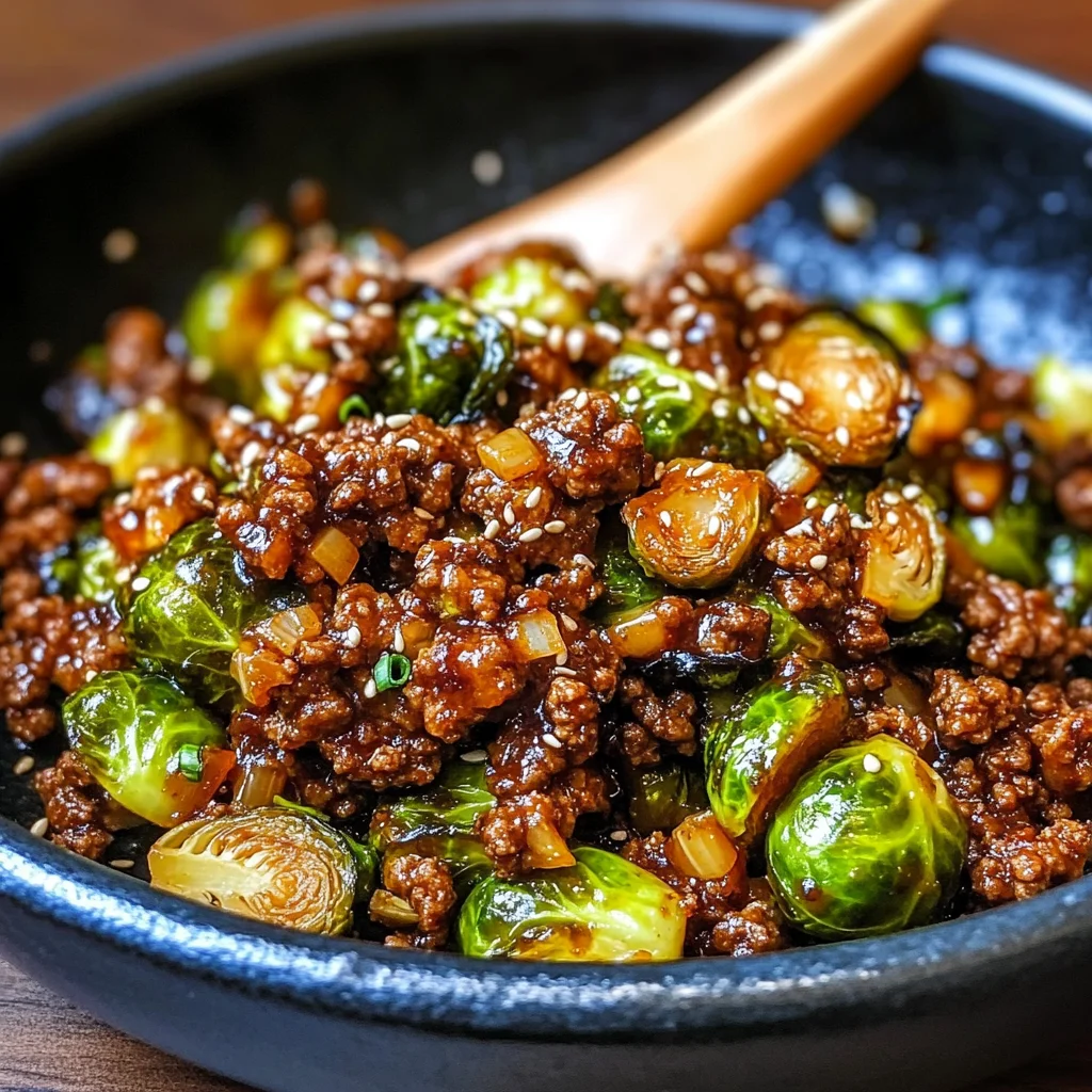 Beef and Brussels Sprouts Stir-Fry
