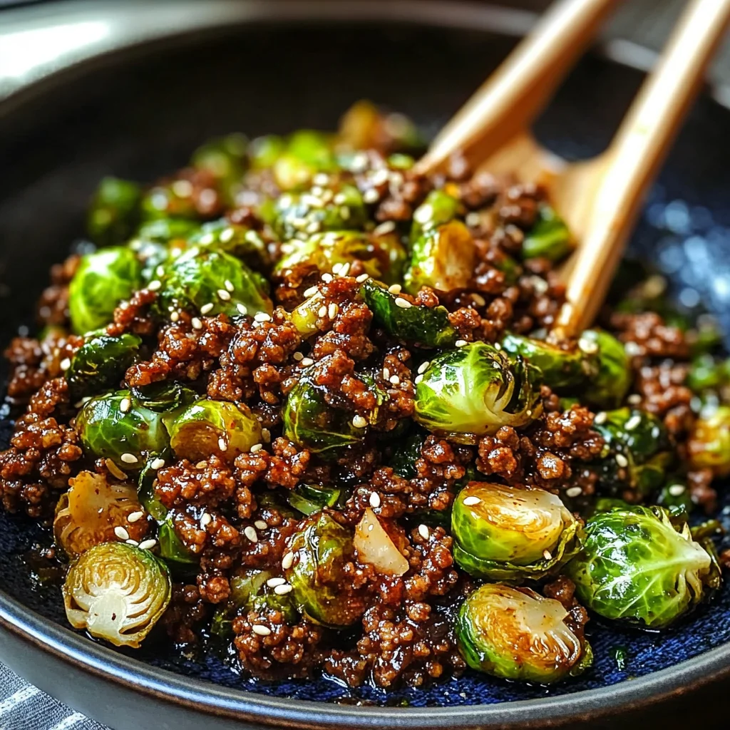 Beef and Brussels Sprouts Stir-Fry
