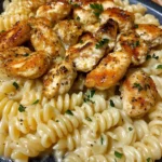 Cajun Chicken Rotini with Mozzarella Garlic Butter Sauce
