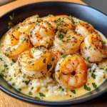 Creamy Garlic Butter Shrimp Bowl with Herb Rice
