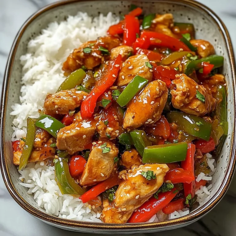 Sweet & Spicy Chicken Stir-Fry with Rice