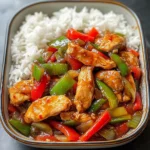 Sweet & Spicy Chicken Stir-Fry with Rice