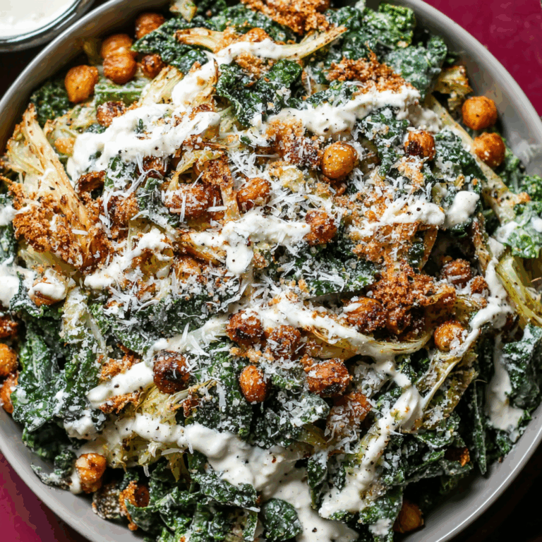 Cacio e Pepe Kale and Fennel Caesar